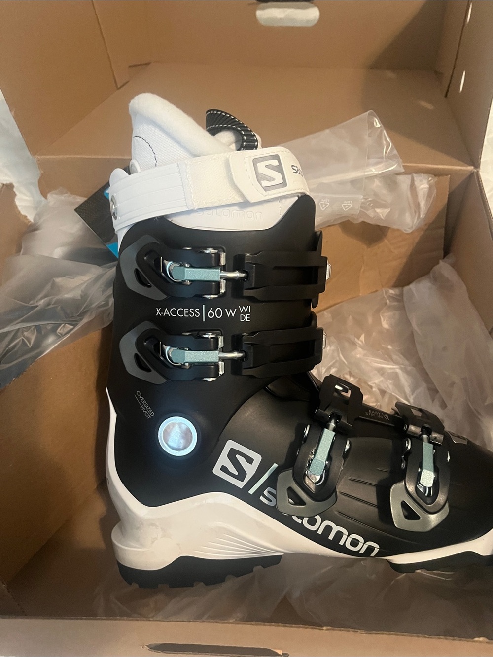 Salomon X-Access 60 W Ski Boot - Black & White